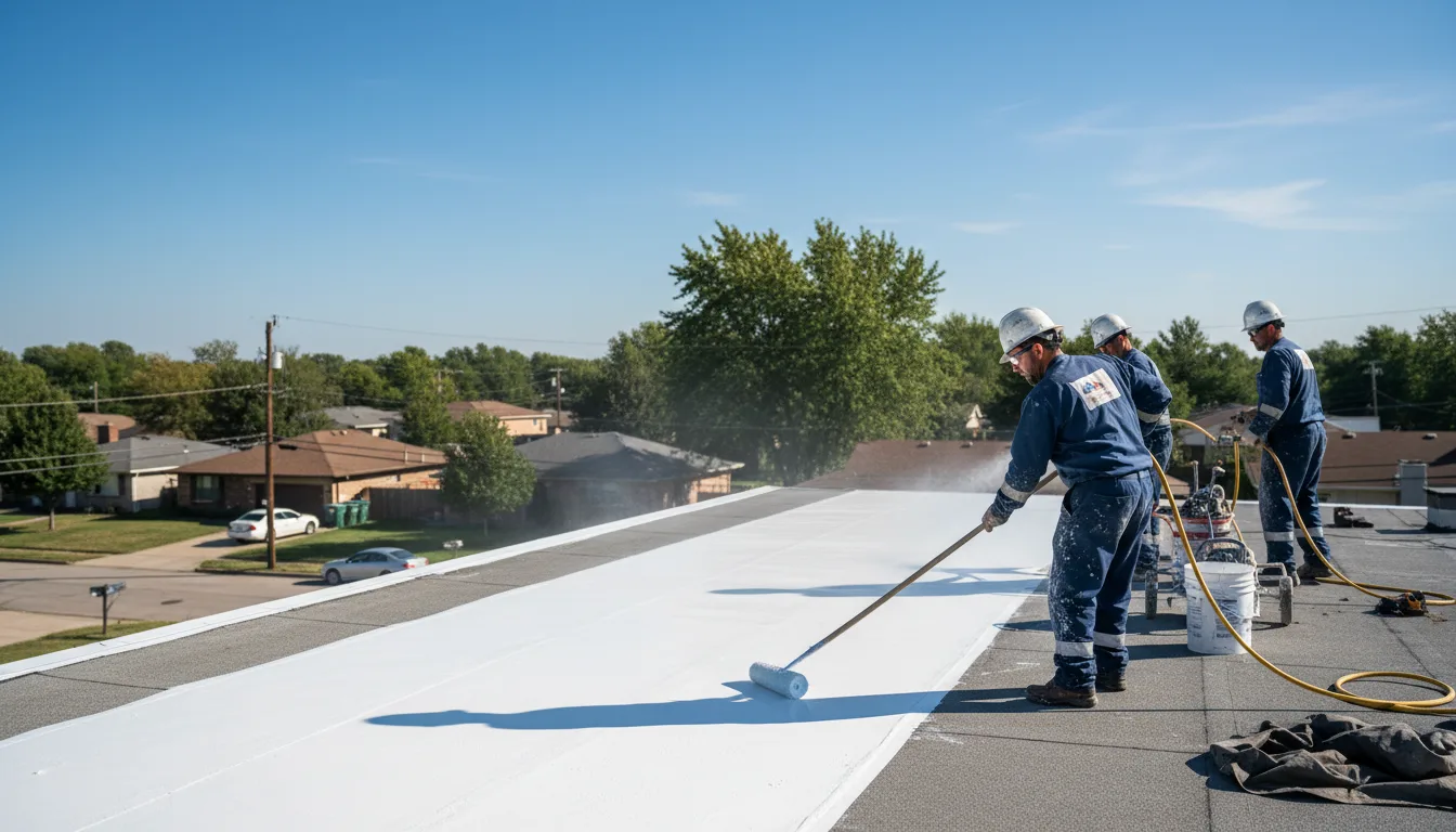 Commercial roof coating in Penitas, TX near me
